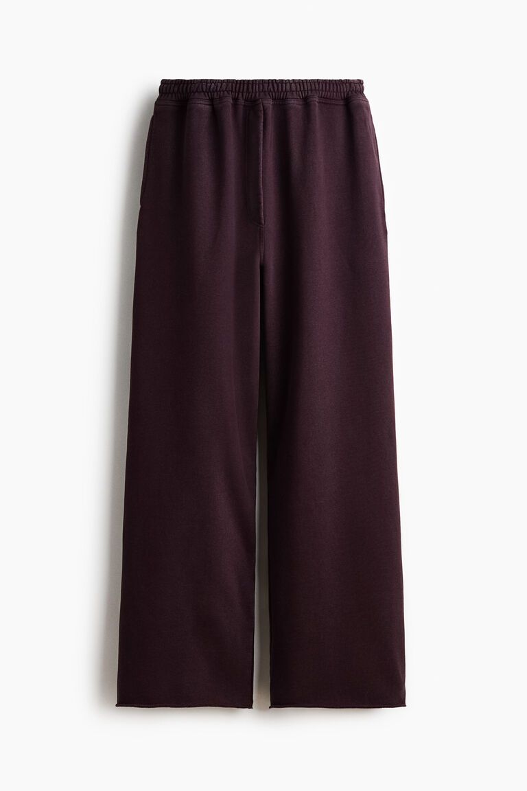 Wide cotton joggers