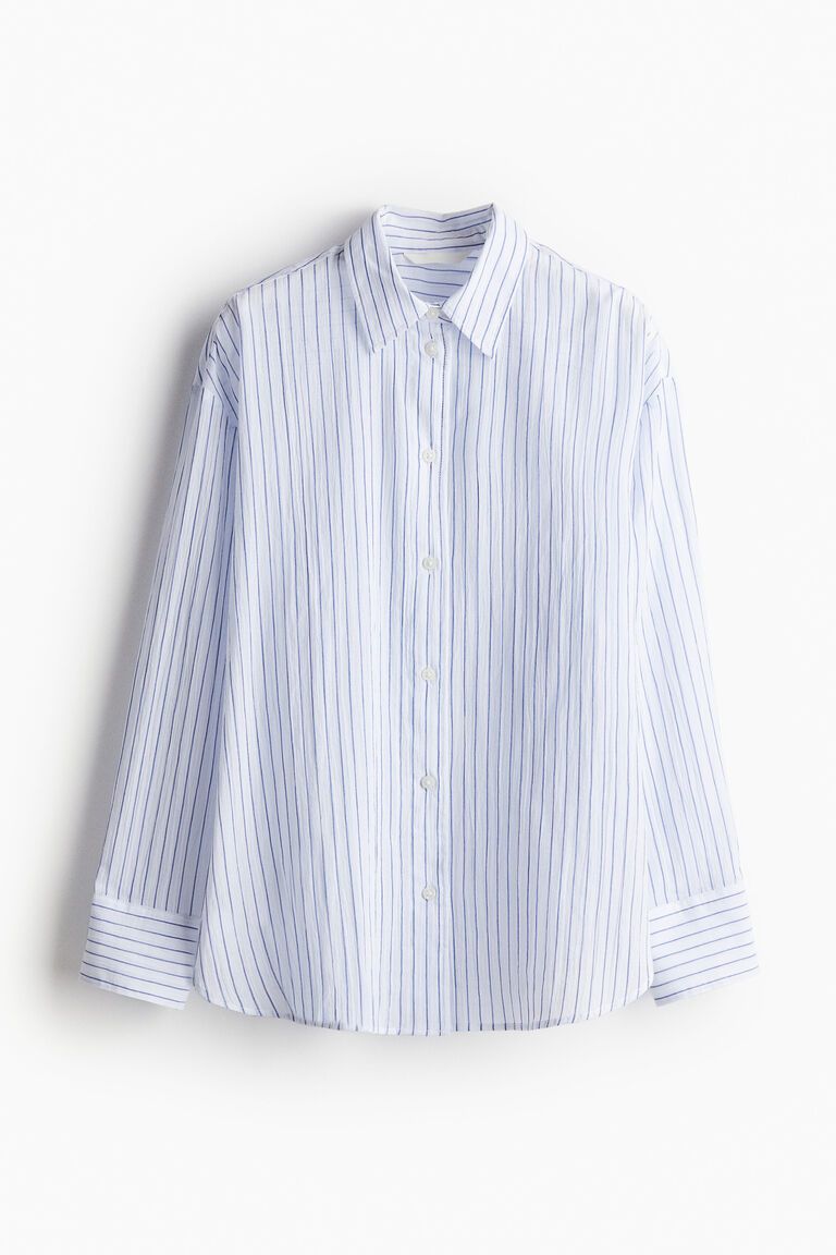 Crinkled cotton shirt