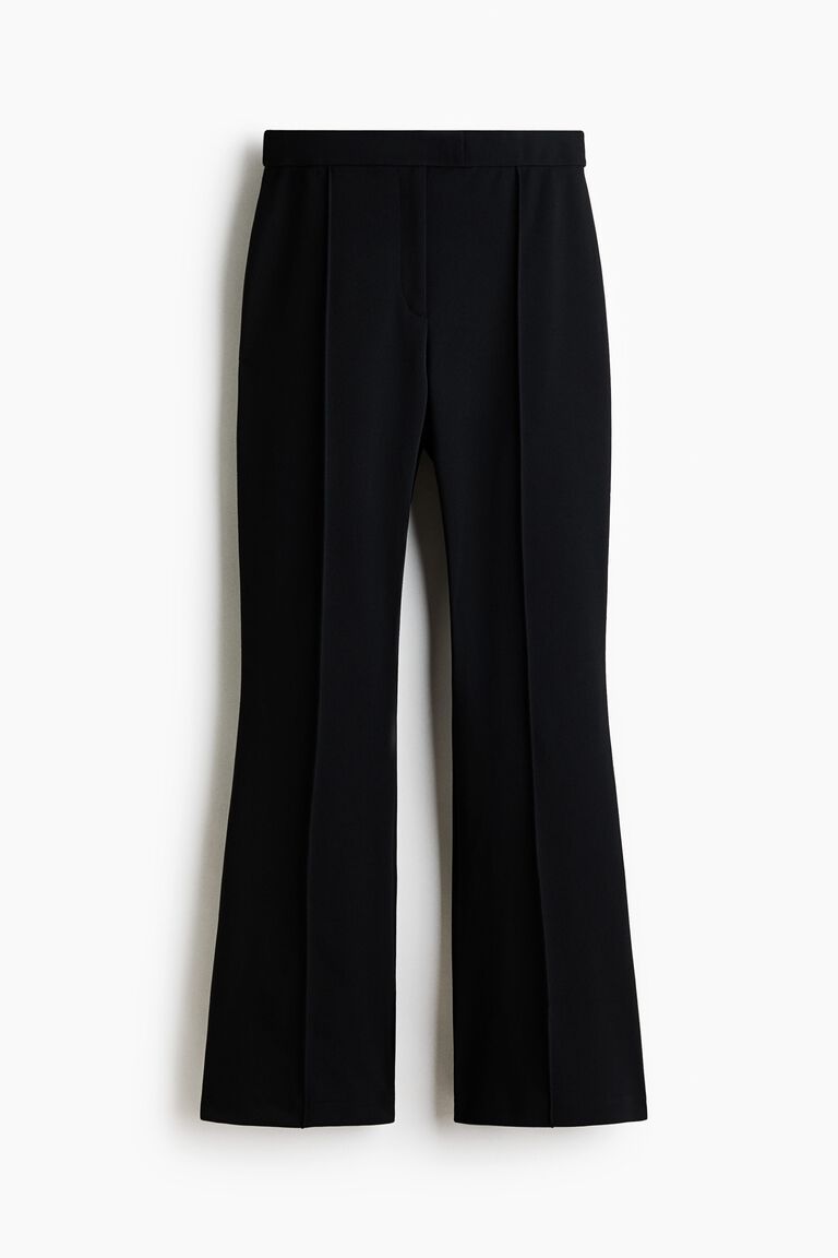 Bootcut crease-front trousers