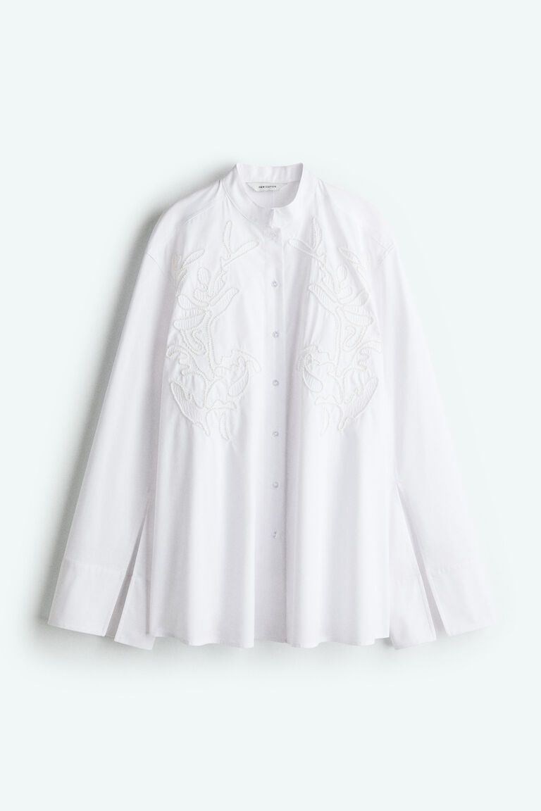 Embroidered cotton shirt