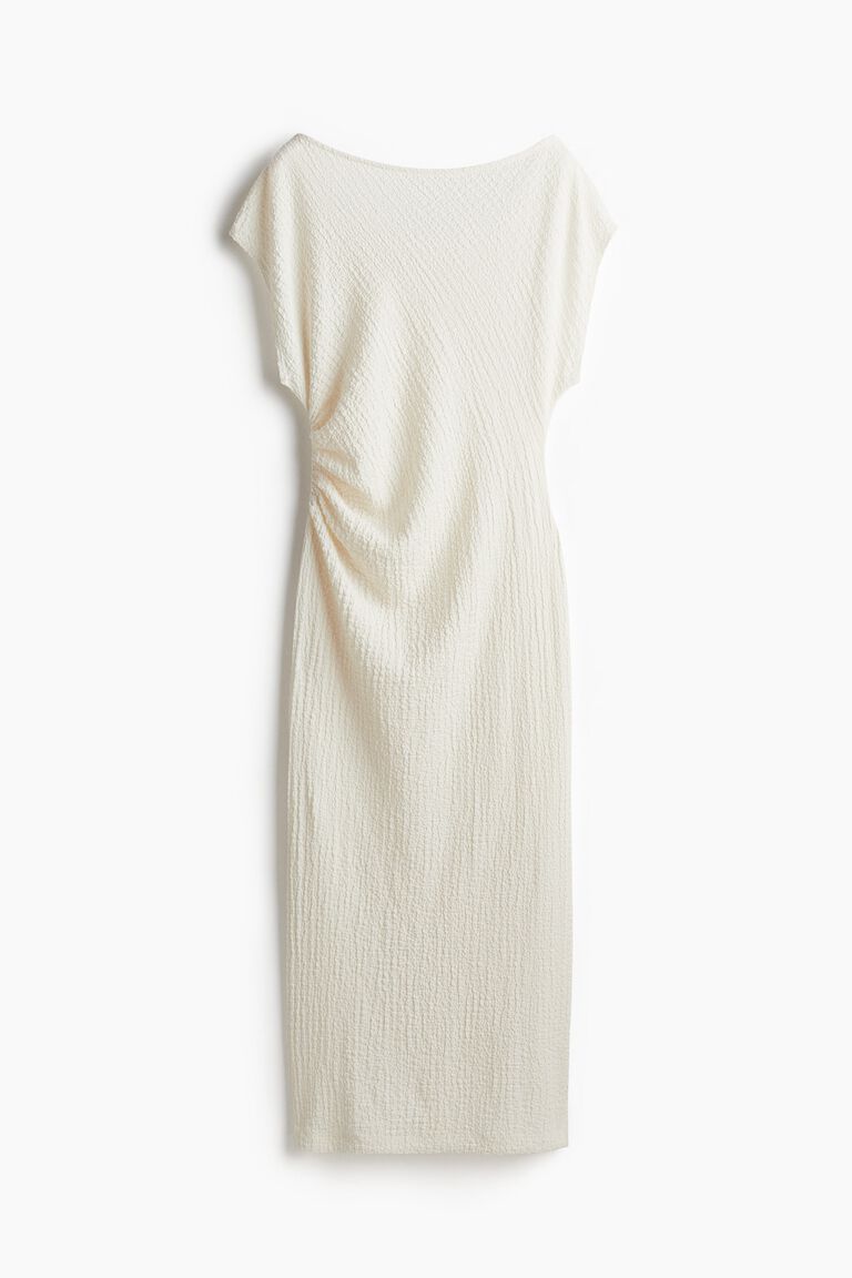 Textured jersey dress