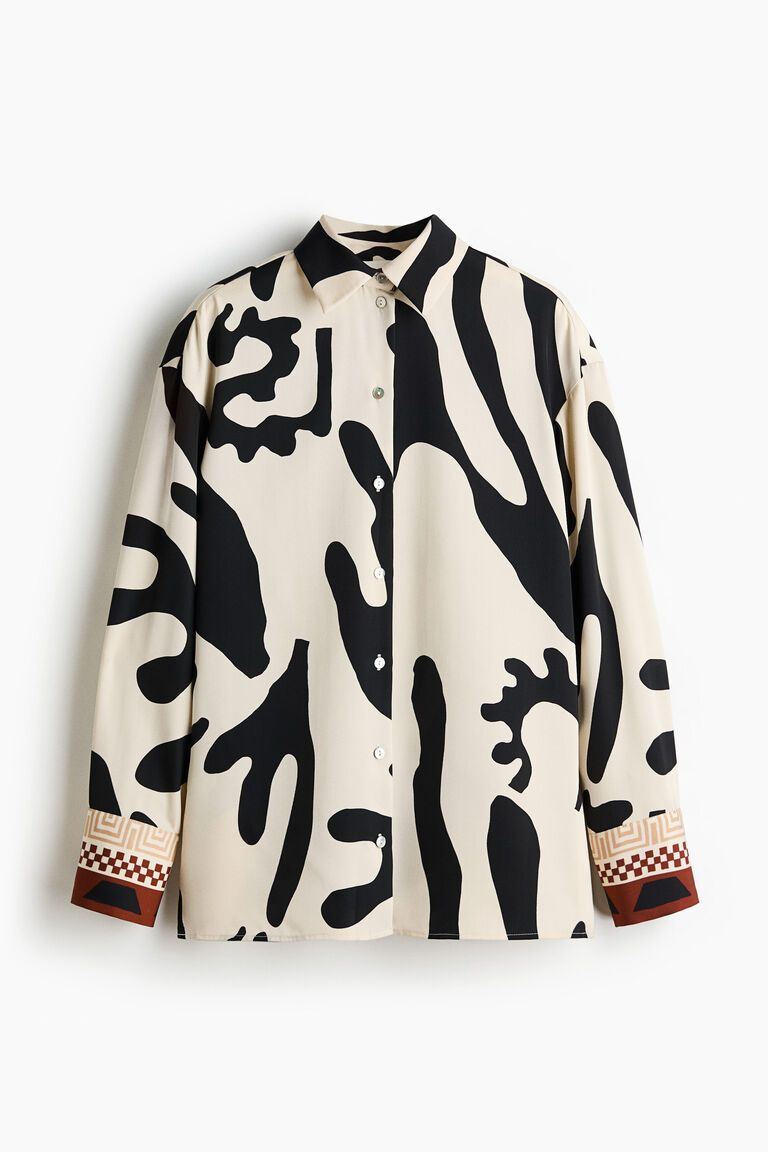 Printed twill shirt