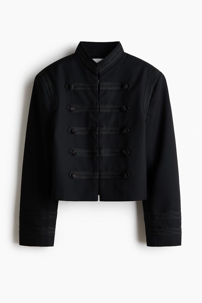 Shoulder-pad twill jacket