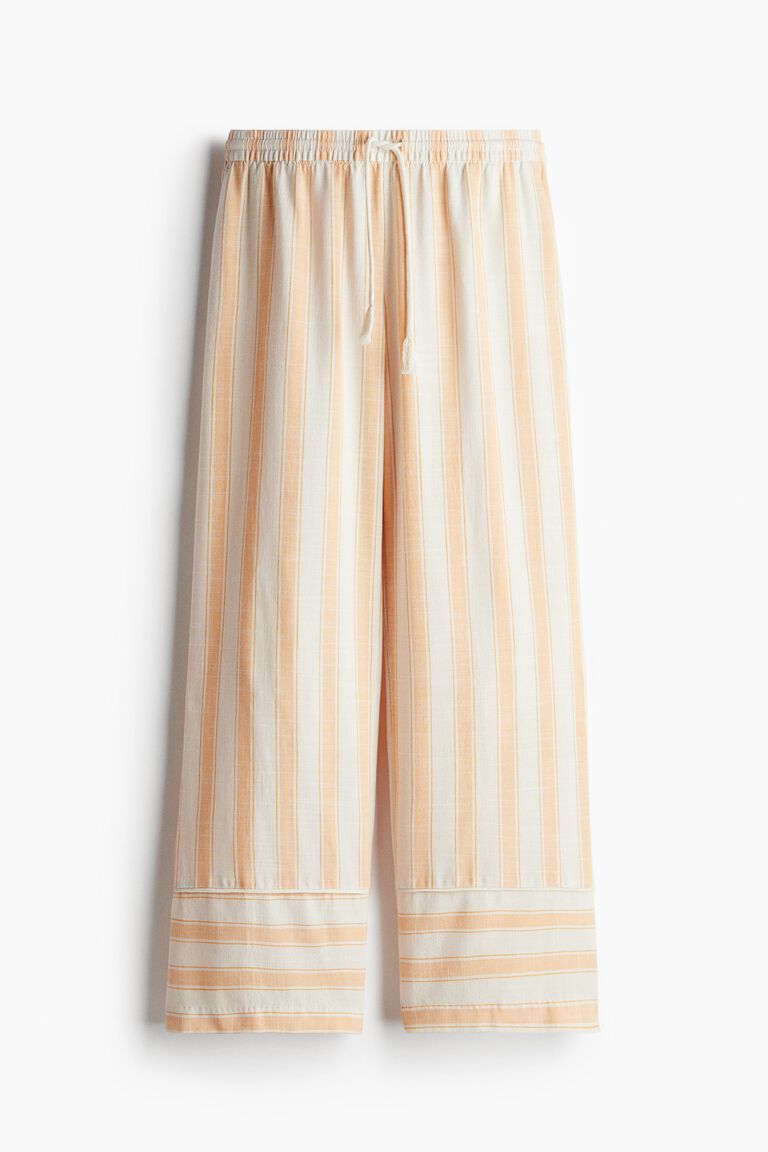 Straight drawstring trousers