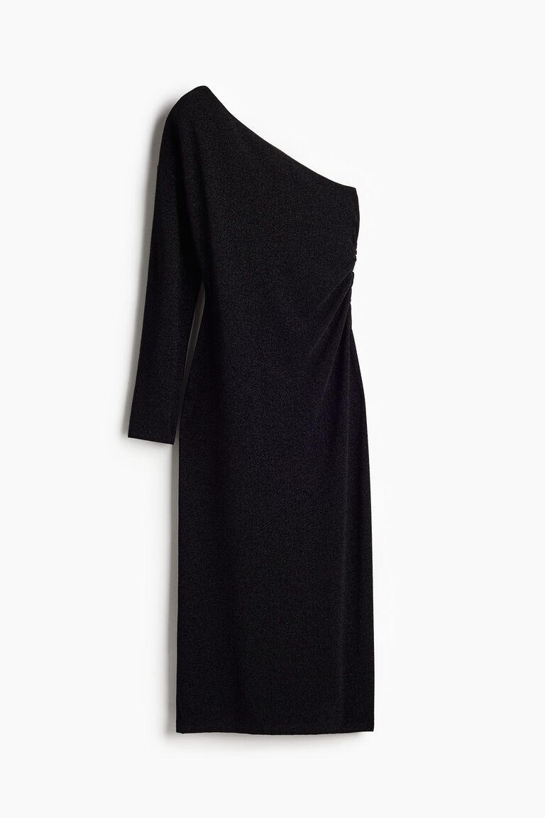 Glittery one-shoulder dress