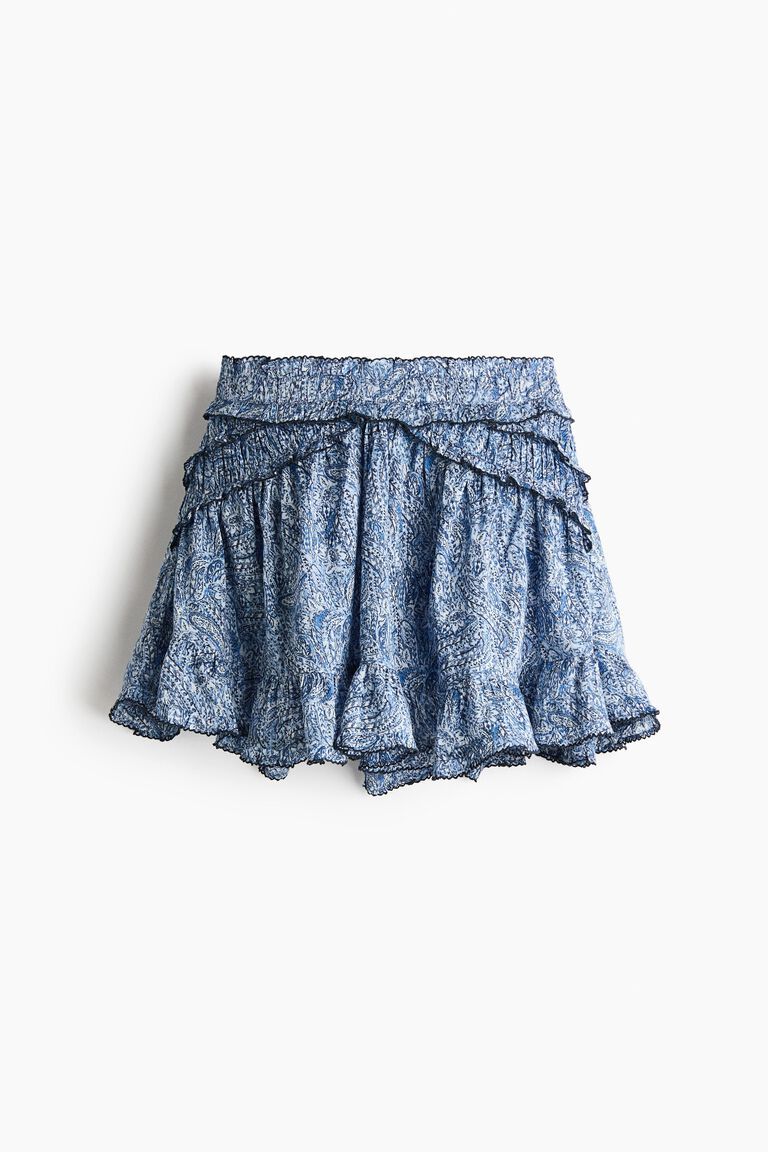 Ruffled cotton skirt