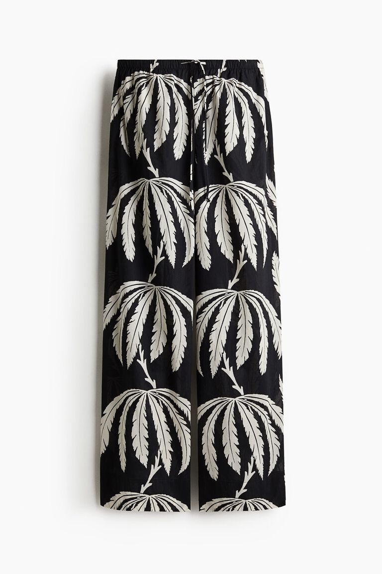 Cotton drawstring trousers