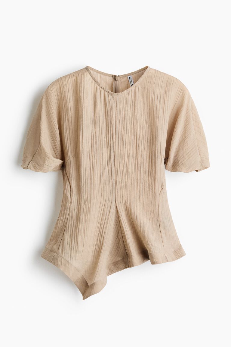 Lyocell-blend handkerchief blouse