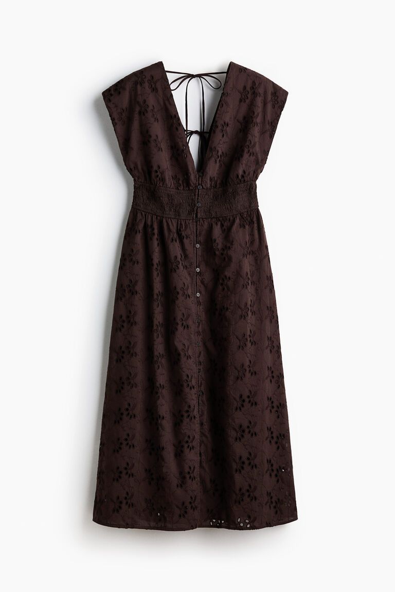 Broderie-anglaise cotton dress