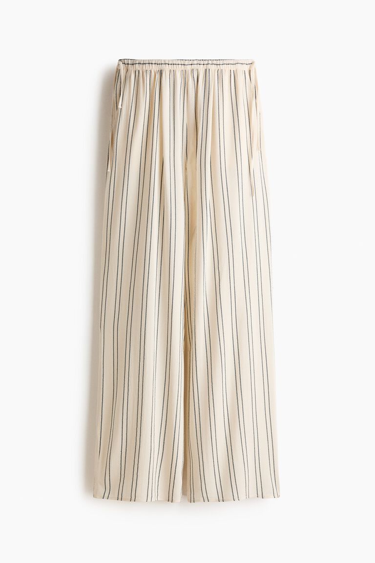 Wide drawstring trousers