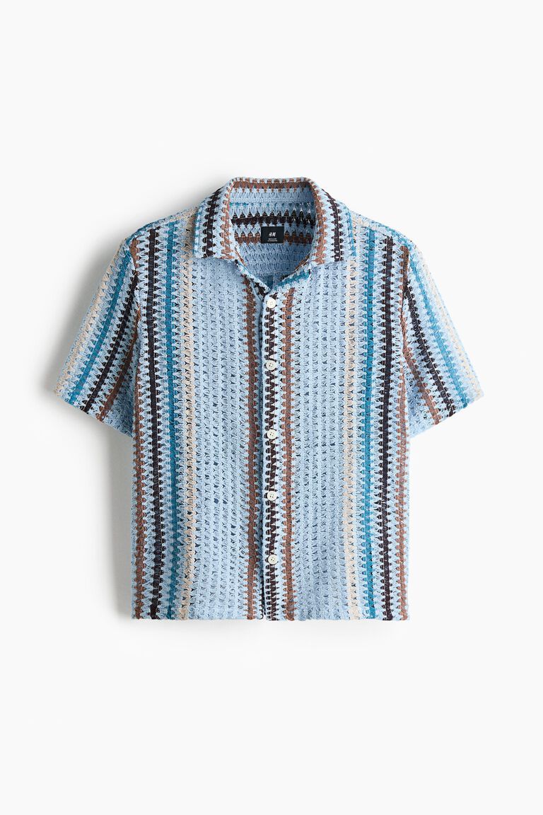 Regular Fit Textured-knit resort shirt