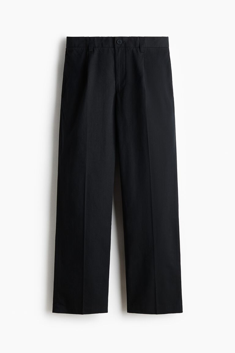 Relaxed Fit Cotton and lyocell tailored trousers