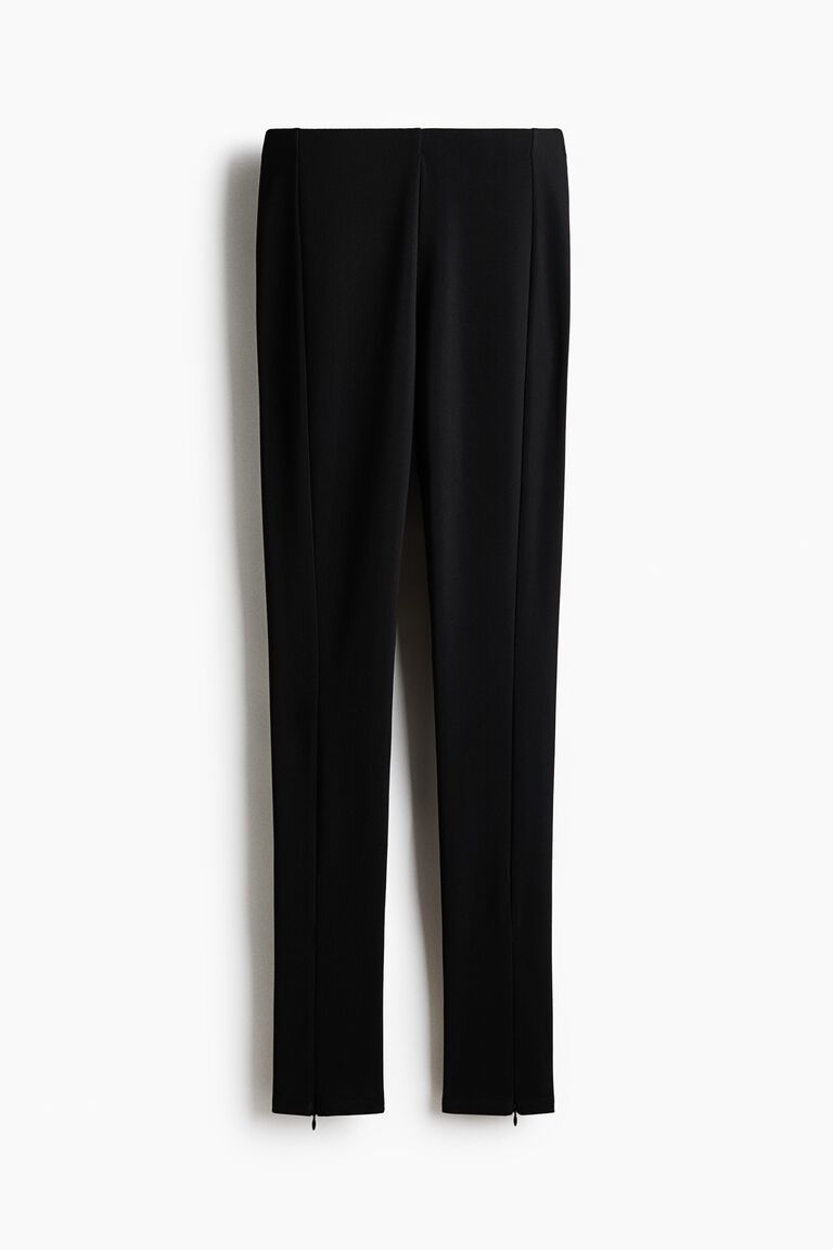 Zip-hem leggings