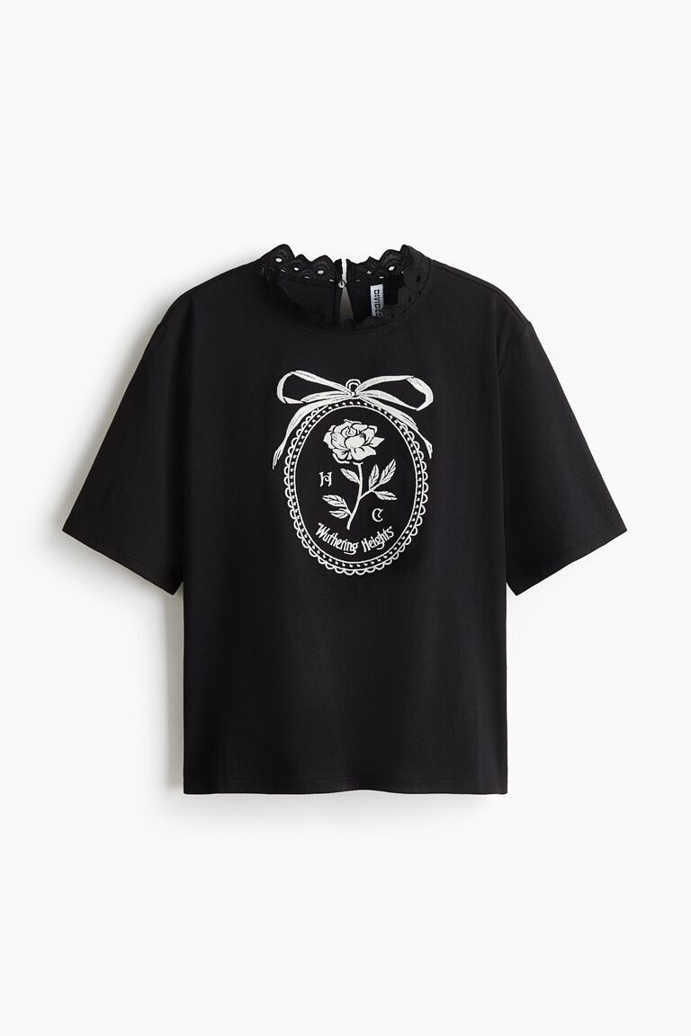 Embroidery-detail T-shirt