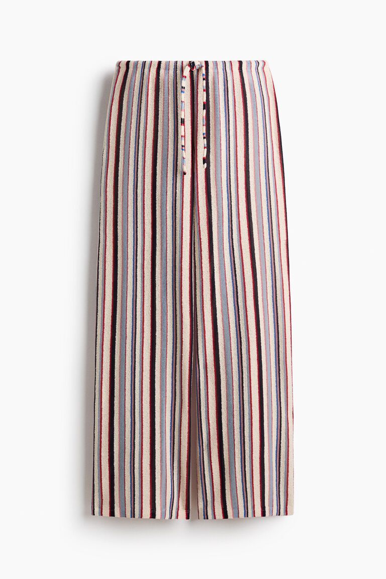 Knitted drawstring trousers