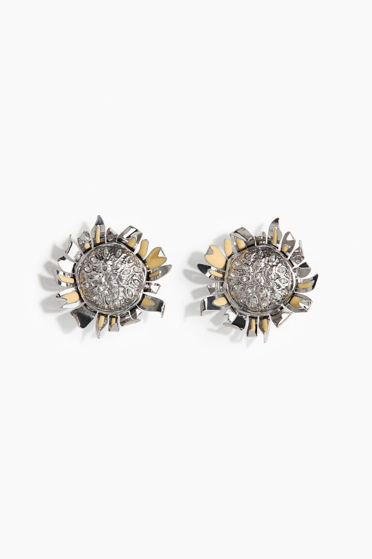 Sunflower clip earrings