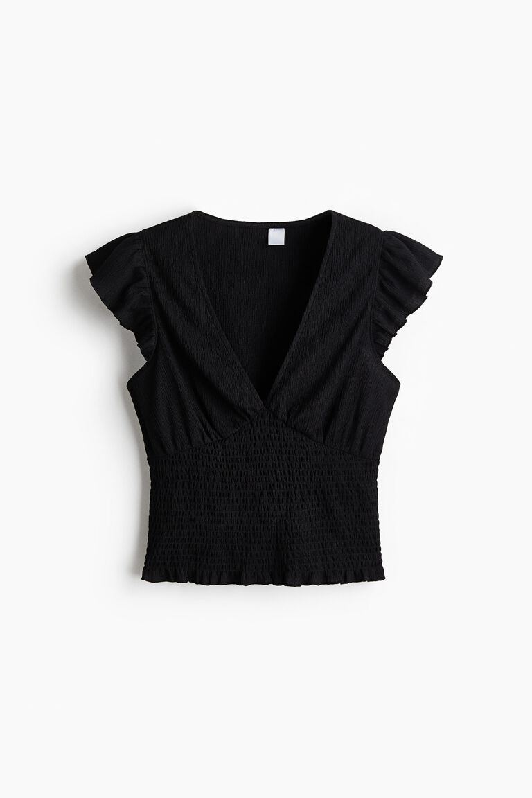 Textured jersey top