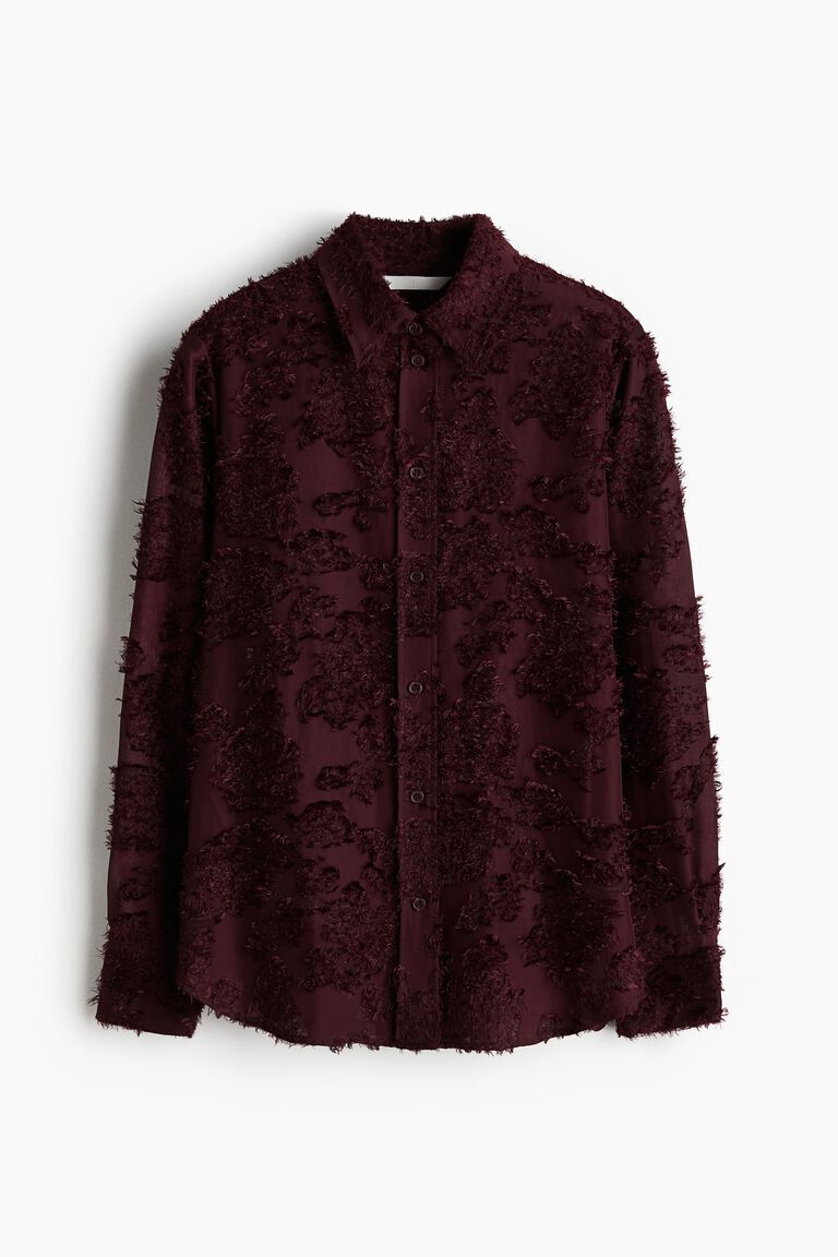 Jacquard-weave shirt