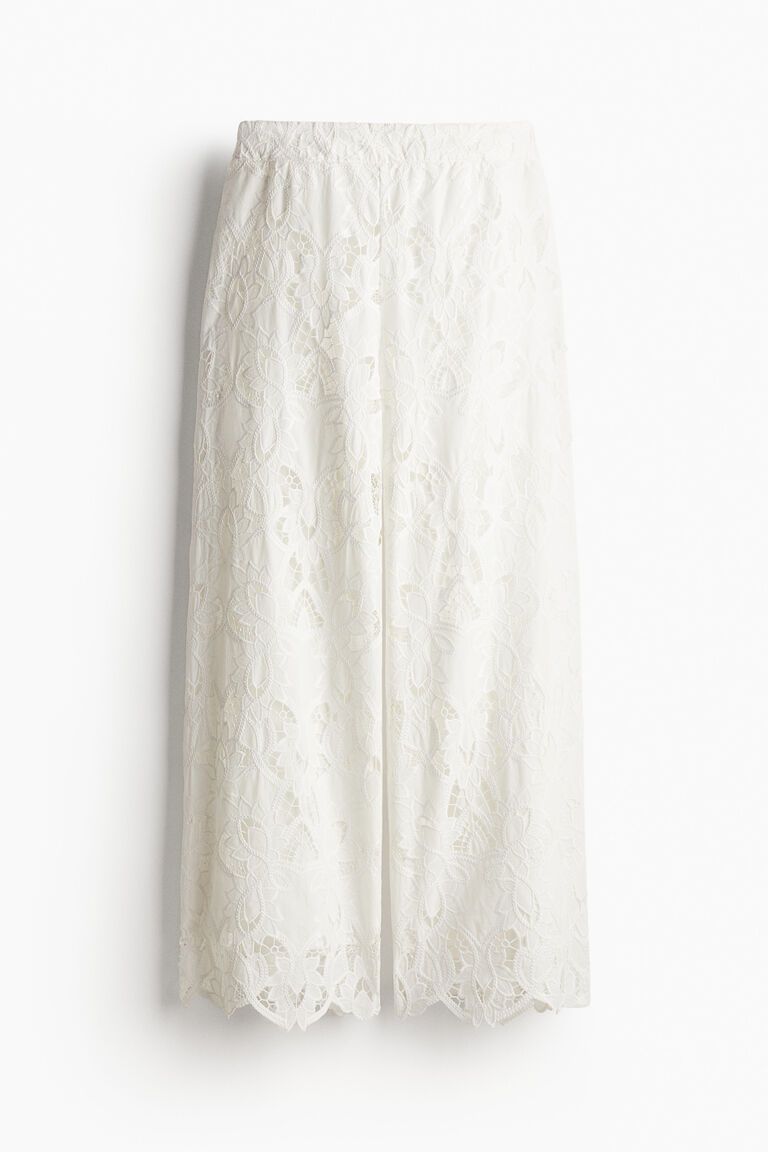Broderie anglaise trousers