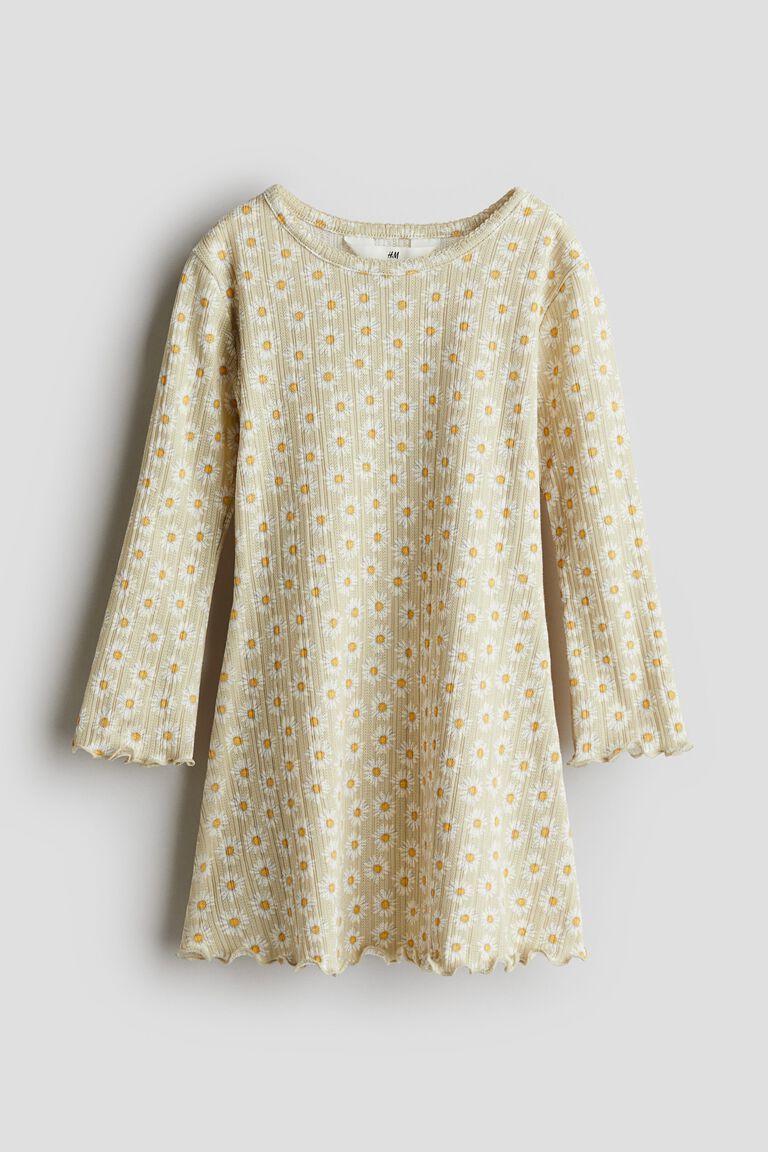 Long-sleeved jersey dress
