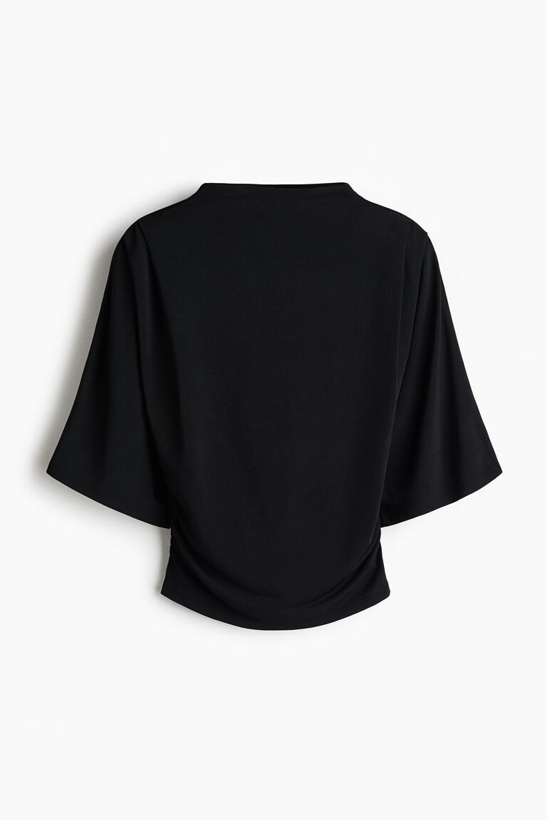 Draped jersey top