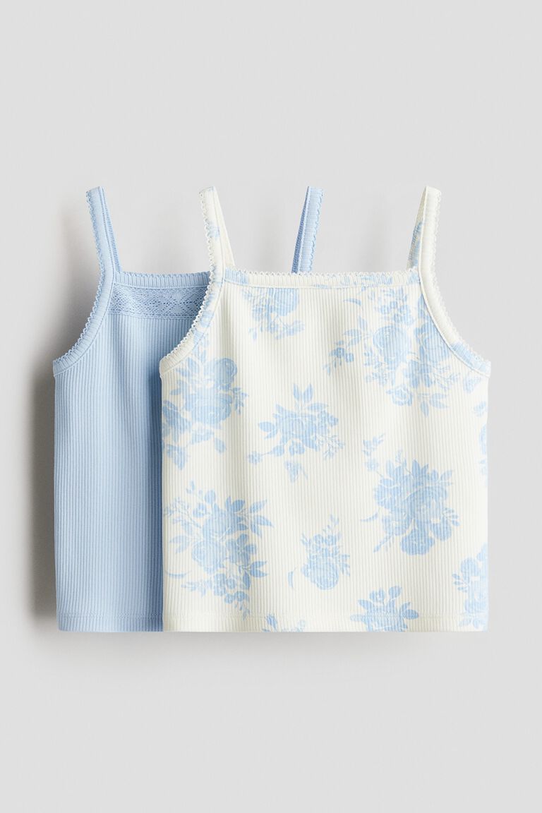 2-pack cotton strappy tops