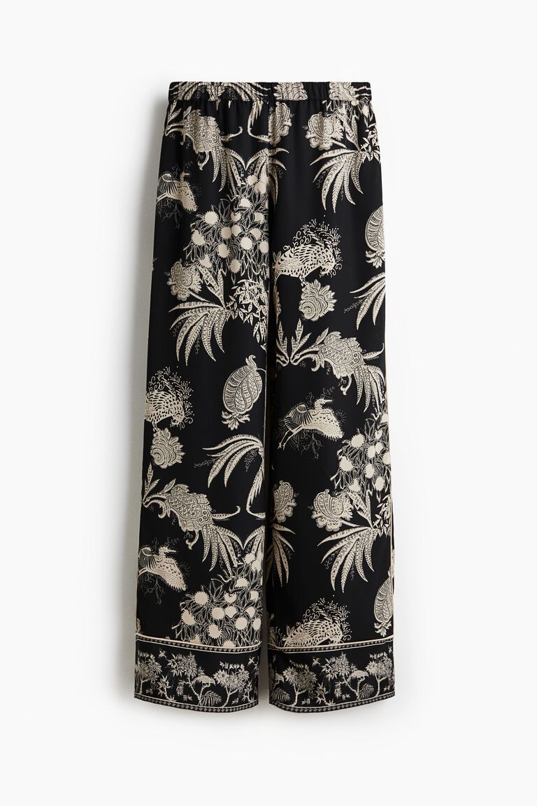 Printed pull-on trousers