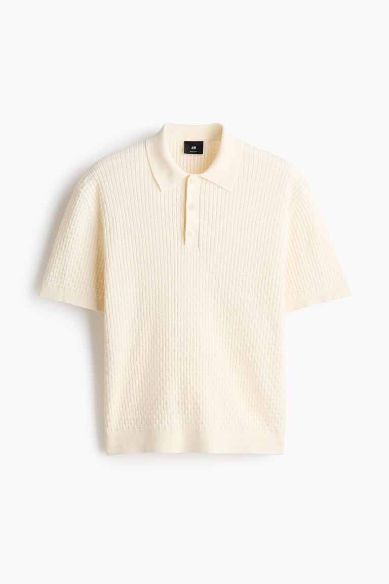 Regular Fit Knitted cotton polo shirt
