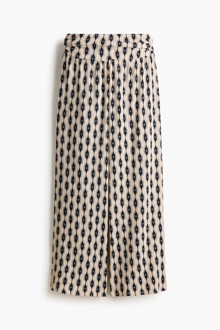 Wide gathered-waist trousers