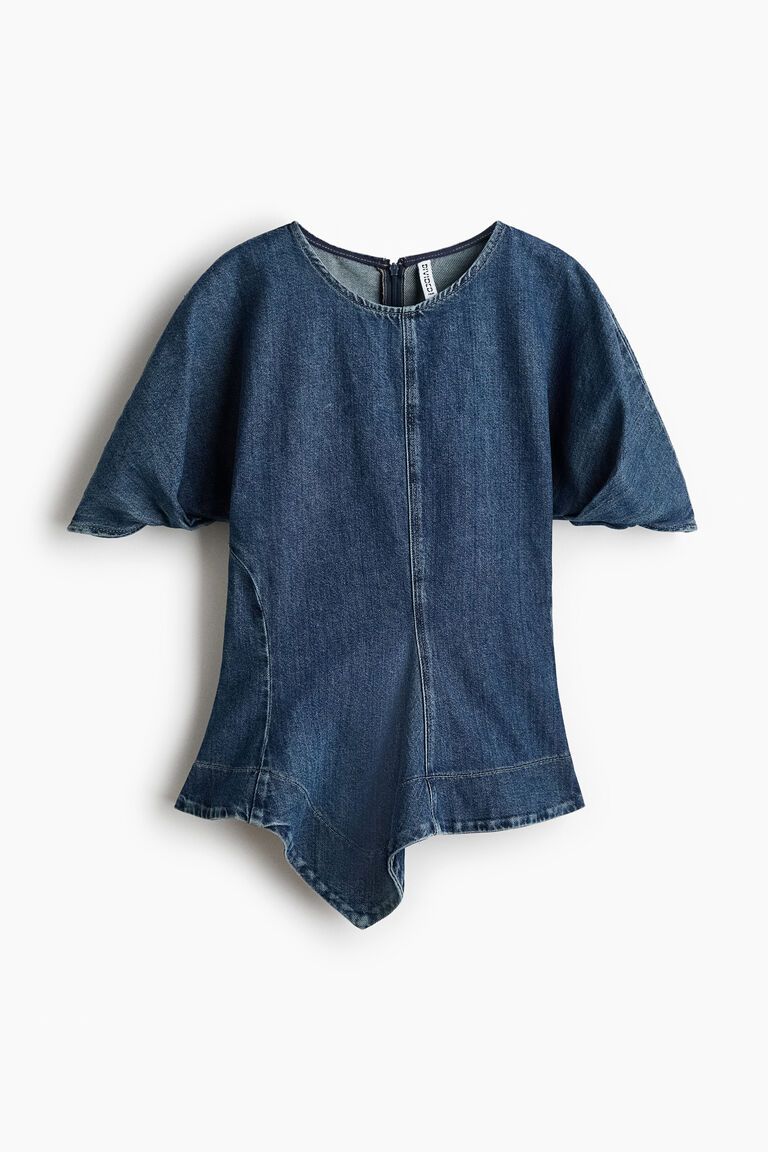 Denim handkerchief top