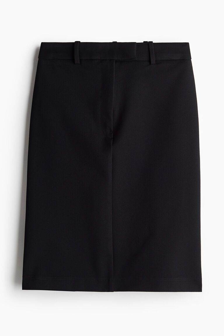 Knee-length pencil skirt