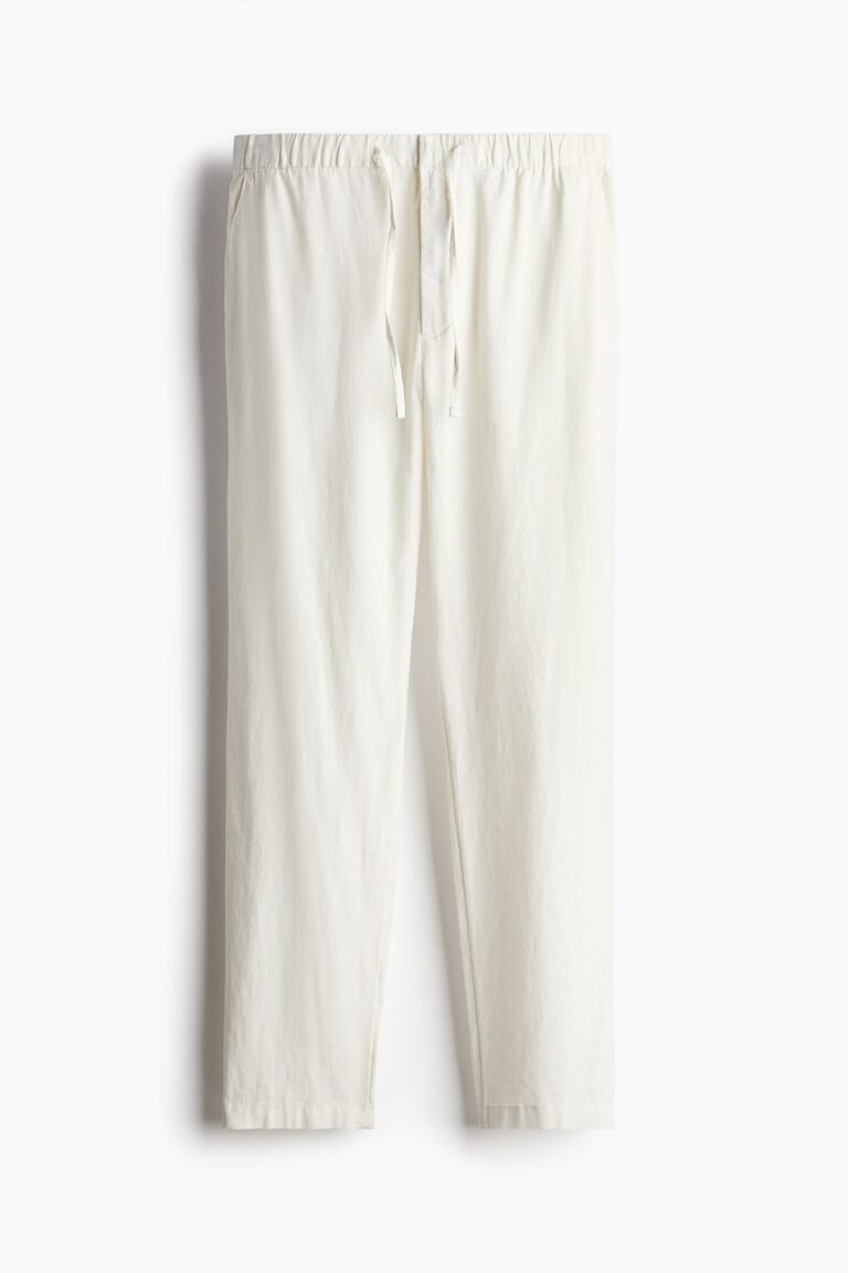 Regular Fit Linen-blend trousers