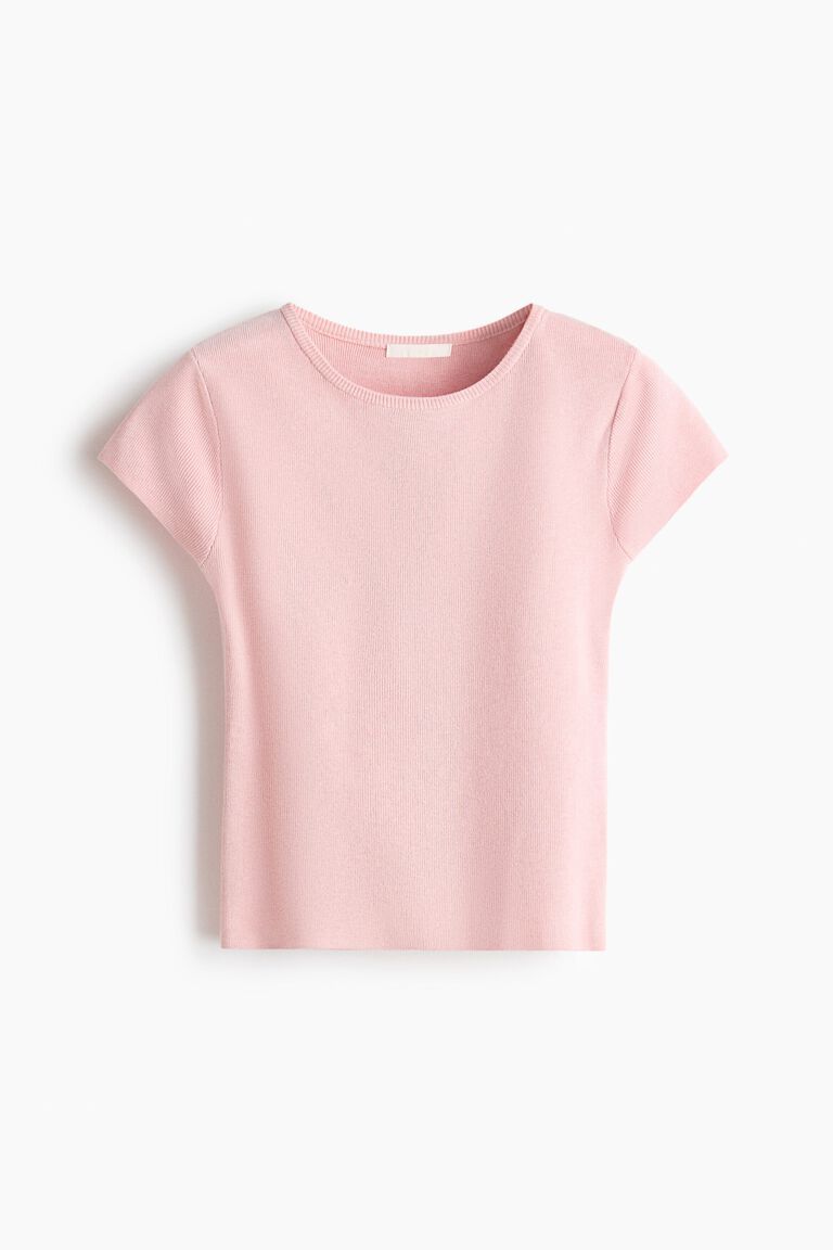 Fine-knit T-shirt