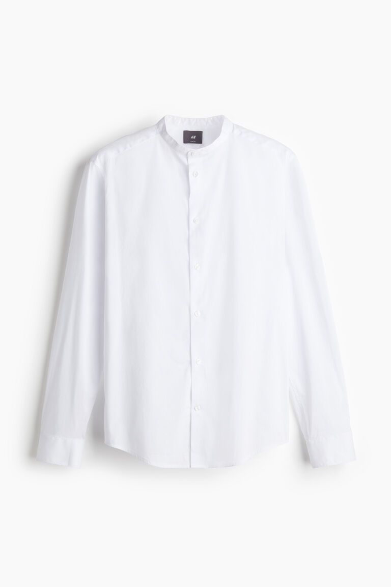 Slim Fit Grandad shirt