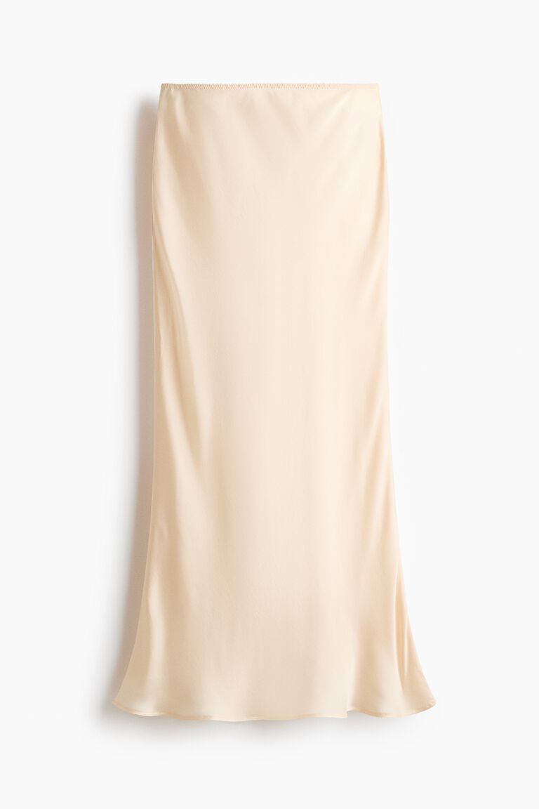 Viscose-blend slip skirt