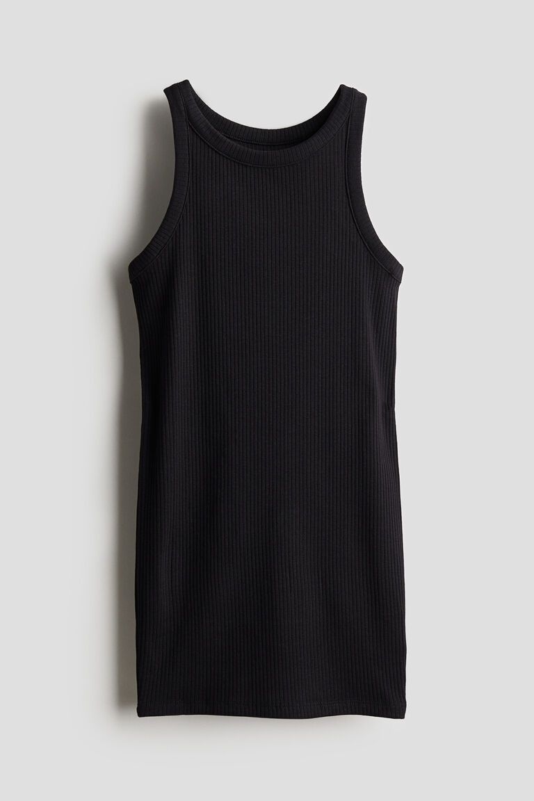 Ribbed jersey dress