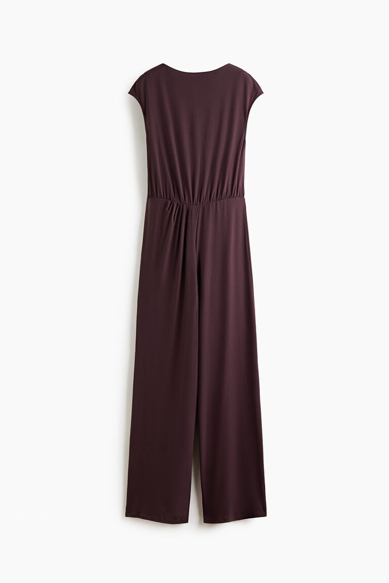 Pleat-detail jersey jumpsuit