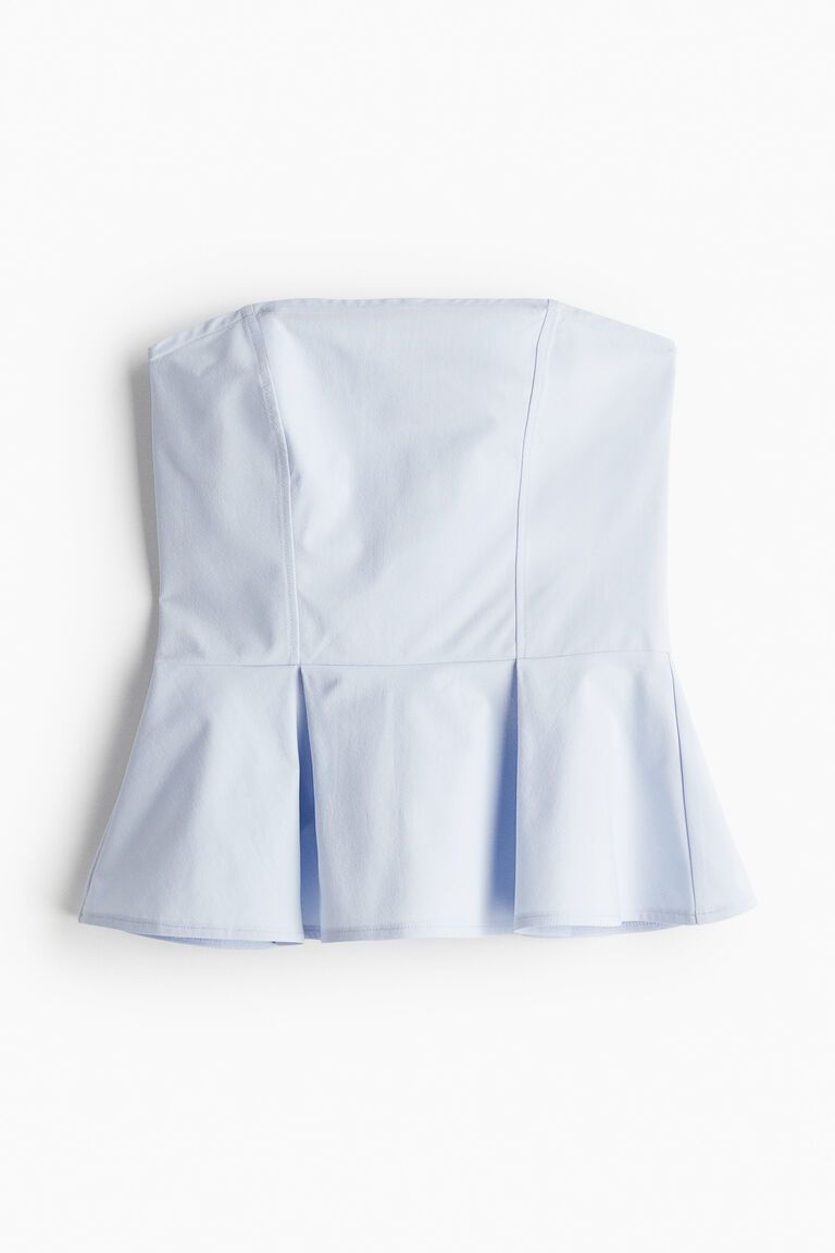 Peplum bandeau top