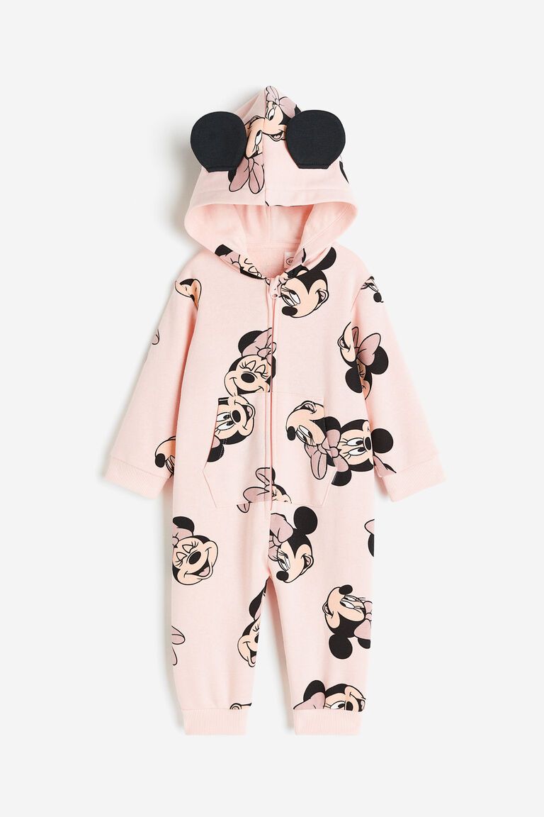 Printed sweatshirt all-in-one suit