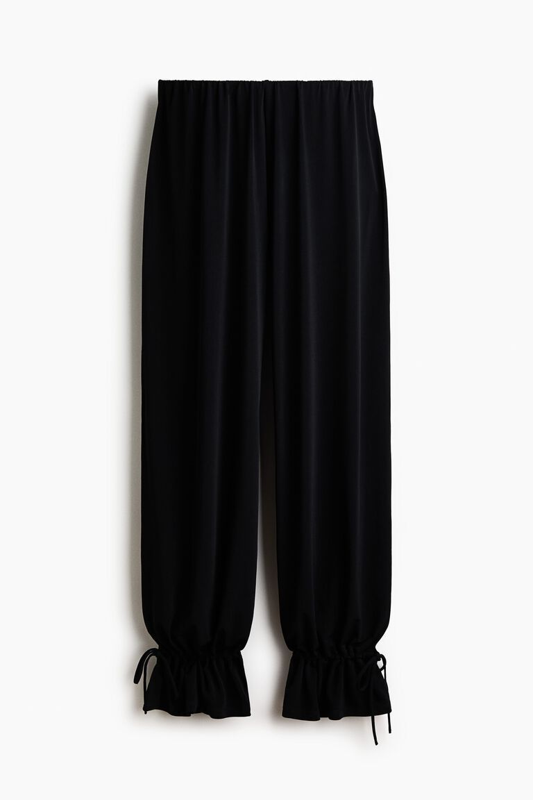 Tie-detail balloon trousers
