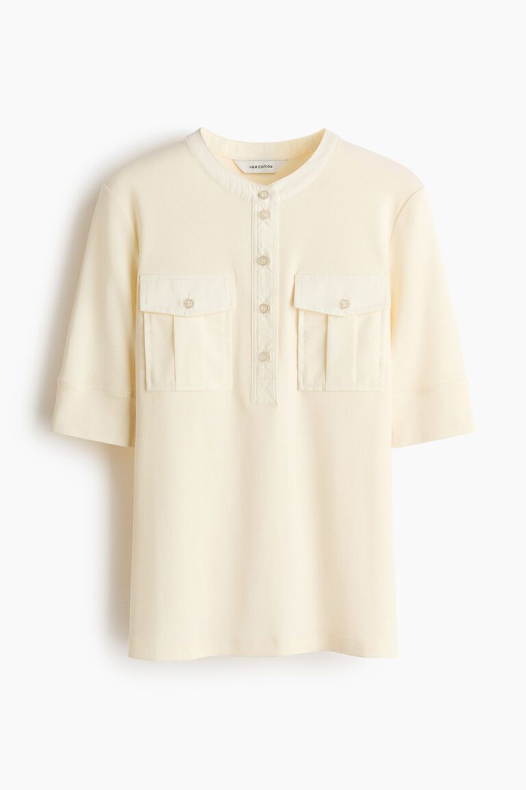 Pima cotton Henley top