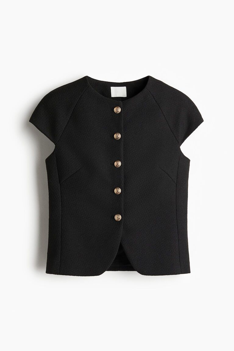 Button-front top