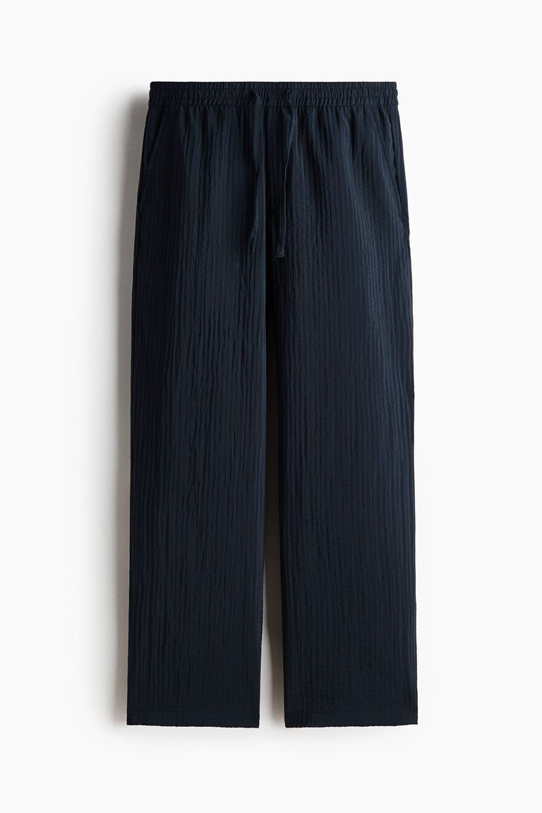 Relaxed Fit textured trousers