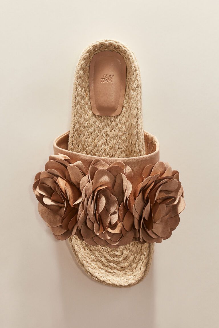 Appliquéd espadrille sandals