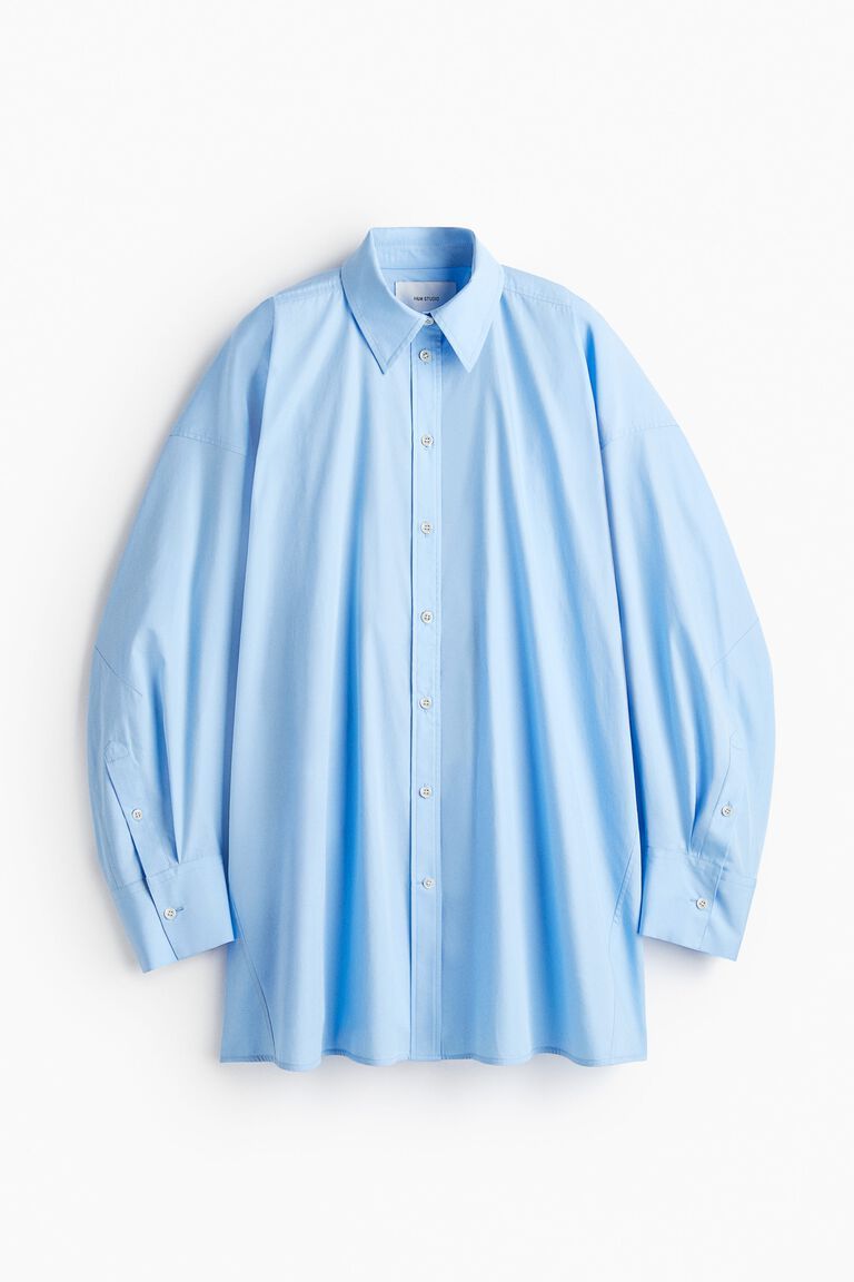Oversized poplin shirt