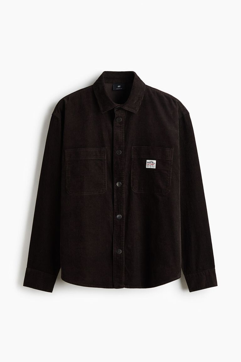 Oversized cotton corduroy shirt