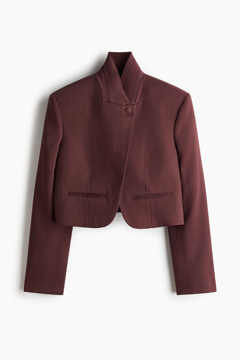 Viscose-blend twill blazer