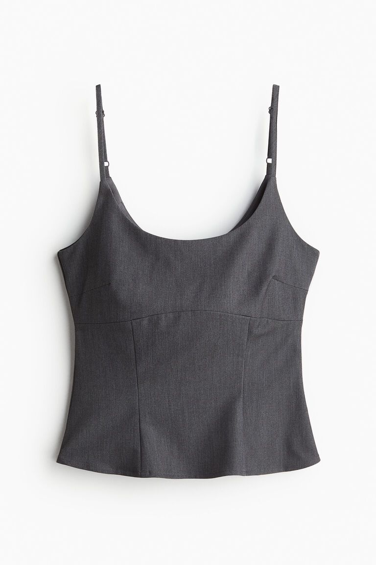 Corset-style strappy top