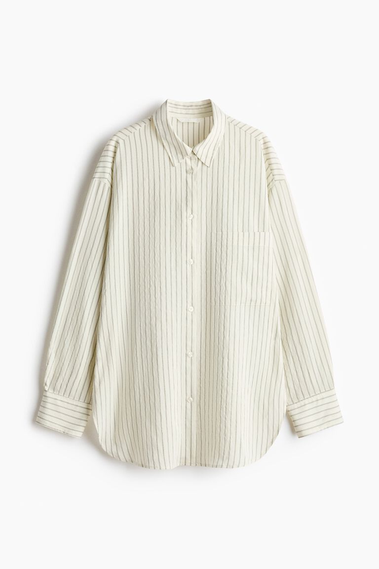 Oversized viscose-blend shirt