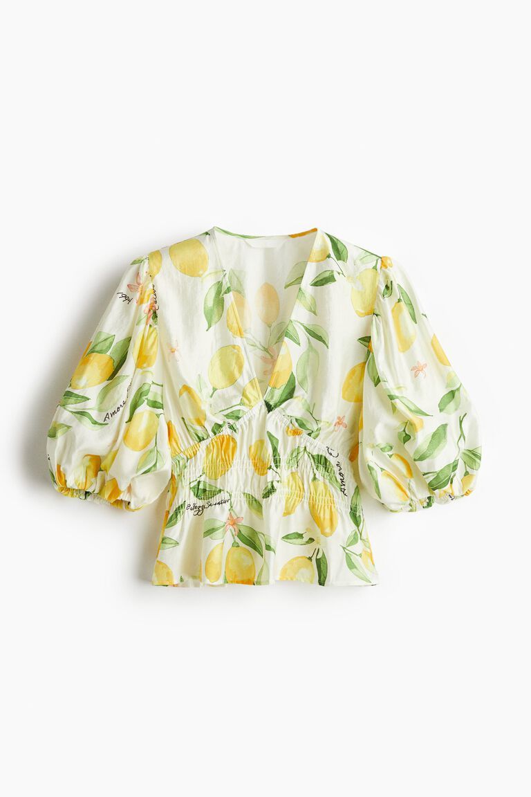 V-neck blouse